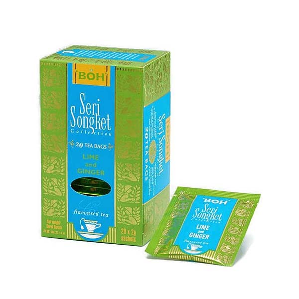 BOH® Schwarztee Limone Ingwer - 20 Teebeutel à 2g